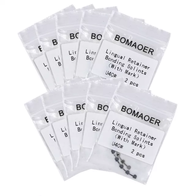 10 packs Dental orthodontic lingual retainer bonding splints for upper jaw L40#