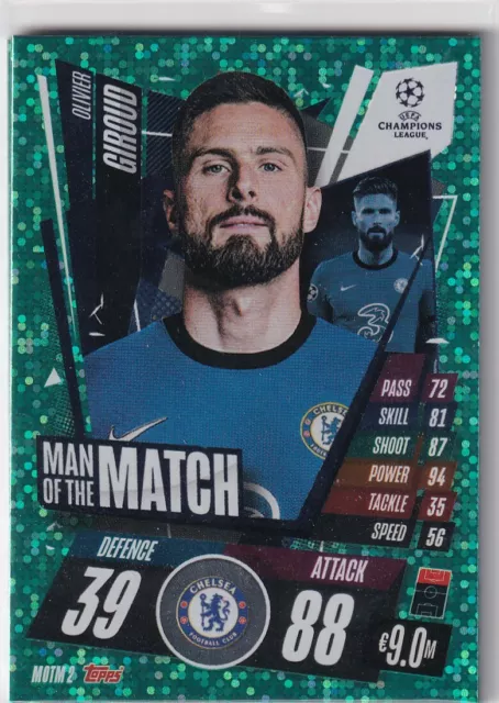 Topps Match Attax Champions League 20/21 Man Of The Match MOTM2 Olivier Giroud