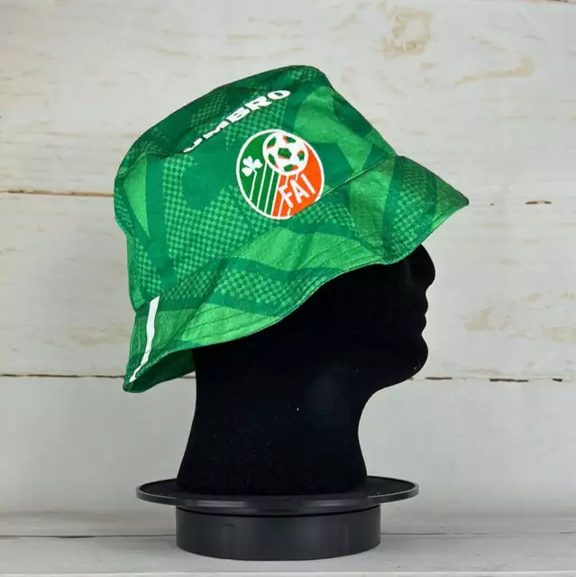 Ireland 1994 Upcycled Home Shirt Bucket Hat