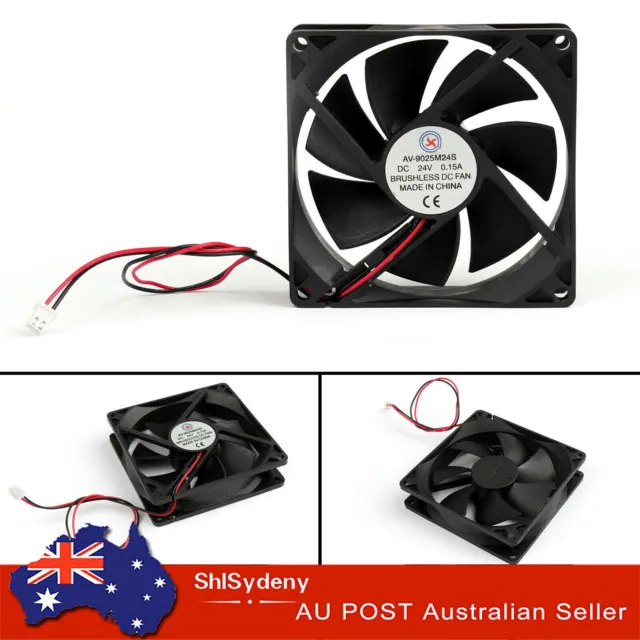 DC Brushless Cooling PC Computer Fan 24V 9025s 90x90x25mm 0.15A 2 Pin Wire AU