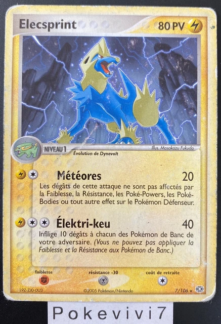 Carte Pokemon ELECSPRINT 7/106 Rare Bloc EX EMERAUDE FR OCCASION