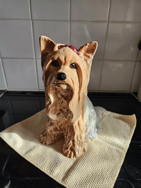 Beswick Large Fireside Yorkshire Terrier Dog Figurine Model No 2337