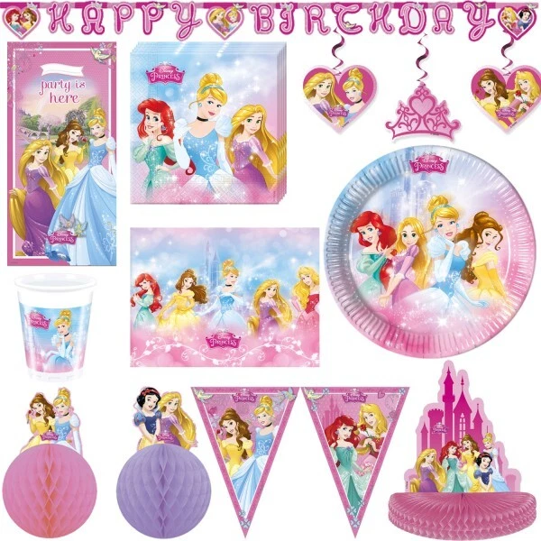Disney Princesse Anniversaire D'Enfant Motif Fille Fête Set