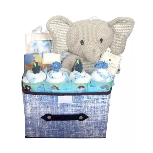 Heirloom Elephant Cupcakes Large Boy Baby Shower Gift | Baby Hampers Melbourne