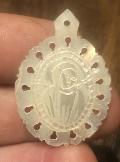Ancien Pendentif Religieux Vierge République De Lisieux - Plaqué Or