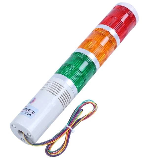 AC/DC 24 V Lampada LED Rossa Verde Gialla Luce Segnale Torre Industriale D6F1