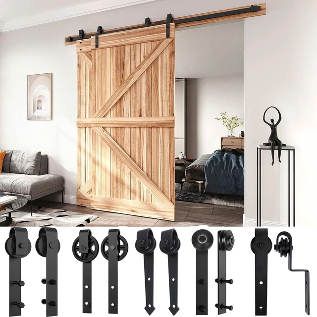 Sliding Barn Door Hardware Closet Roller Kit for Single/Double/Bypass Door Set