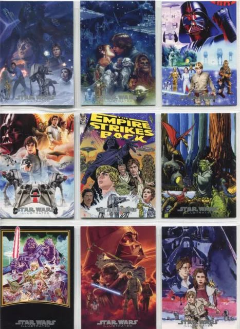 Star Wars Empire Strikes Back Illustrated Complete Movie Poster Chase Set MP1-10