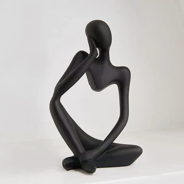 Statua Del Pensatore In Resina - Decorazione Astratta Per Casa E Ufficio, 27cm - Foto 3