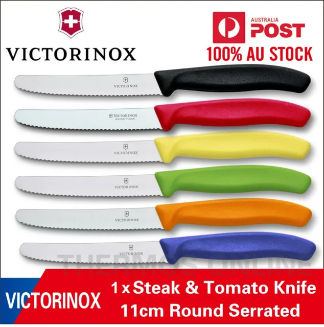 Genuine 1 X Victorinox Swiss 11CM Serrated Steak ,Tomato,Sausage Knife,Knives