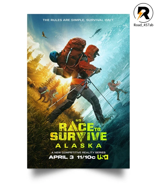 Póster de películas de Race to Survive de Alaska arte de pared estampado para el hogar tamaño completo #2