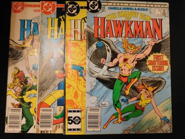 Shadow War Hawkman 1-4 Dc Mini Comic Set Complete Isabella Howell 1985 Fn/Vf