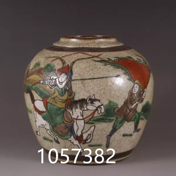 6.4"Old Antique Porcelain Ming Dynasty Chenghua Multicolor Figures Pattern Jar14