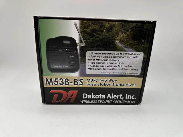 Dakota Alert M538-BS MURS 2 Way Base Station Transceiver Radio Dakota Alert M538-BS MURS 2 Way Base Station Transceiver Radio