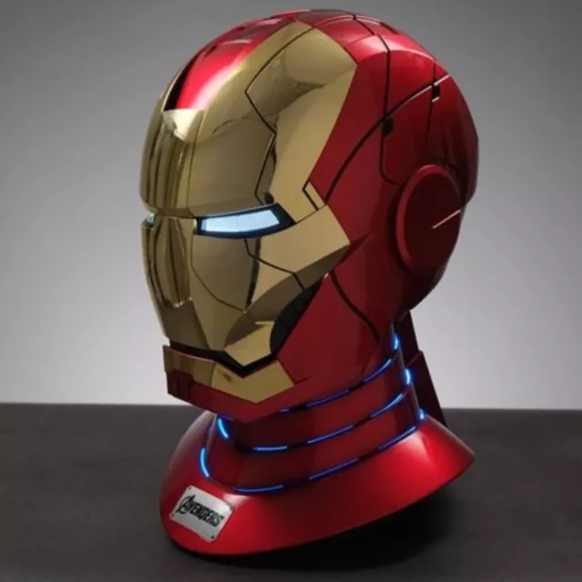 AUTOKING Marvel Avengers Golden Iron Man MK-5 JARVIS Voice-Activated 1/1 Helmet