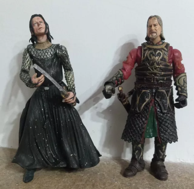 Lote Colección Figuras Señor De Los Anillos, Theoden Y Grima Lengua De Serpiente