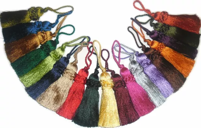 Silky Key Tassels, Assorted Cols, X4, Cushions, Blinds, Curtains, Art 11827/9