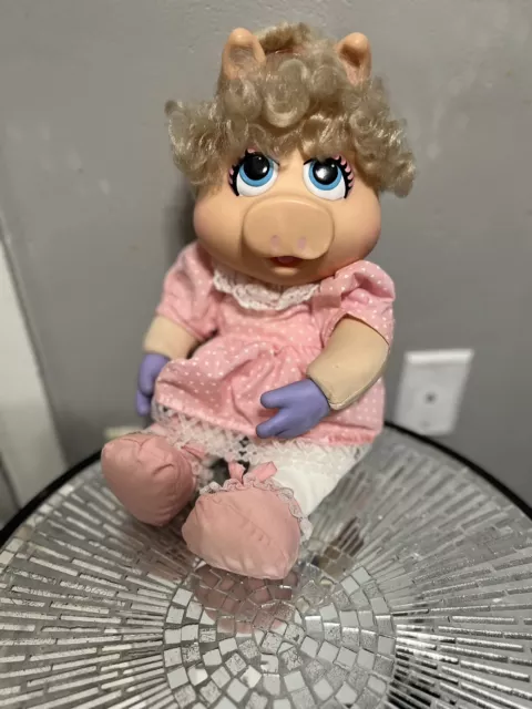 1989 Jim Hensons Muppet Babies Huggable Doll Miss Piggy Rare Vinyl Face!! HTF