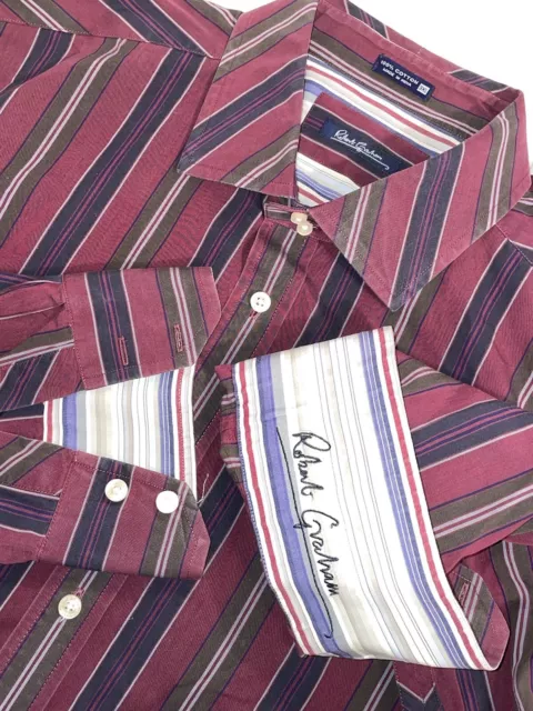 Robert Graham Men's 3XL long sleeve button up dress shirt signature cuff