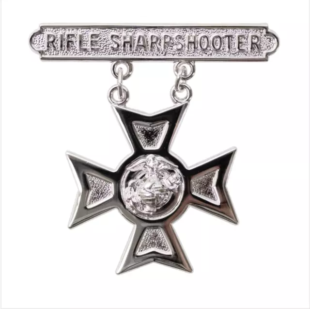 Genuine U.s. Marine Corps Qualification Badge: Rifle Sharpshooter
