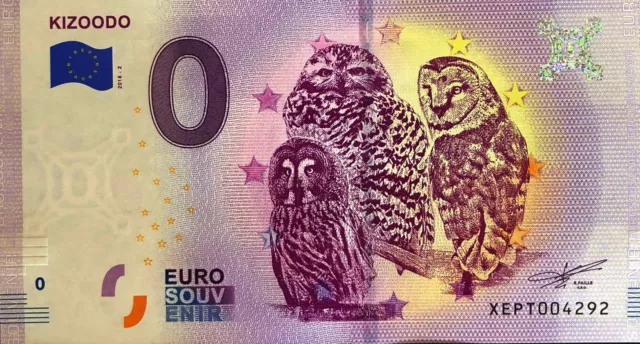 Billet 0 Euro Euro Schein  Touristique Kizoodo 2018