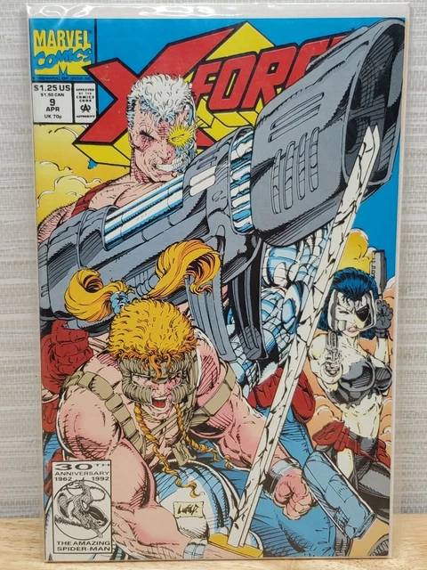 X-Force #9 Marvel Comics 1992 Deadpool Cable Domino ROB LIEFIELD Bagged Boarded