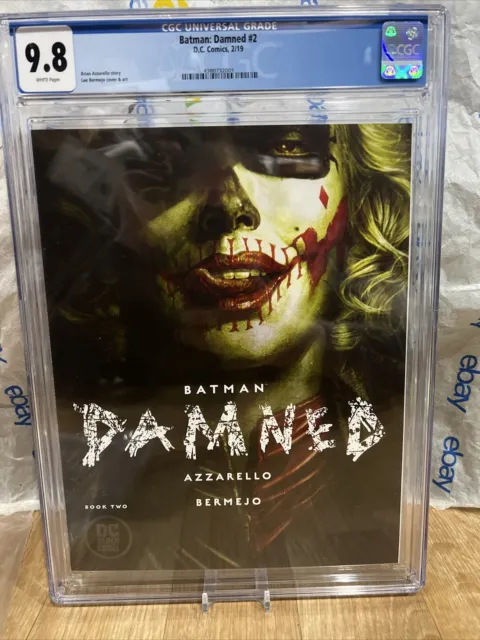 Batman Damned 2 CGC 9.8 DC Comics Black Label, 2/19. Harley Quinn. Bermejo Cover