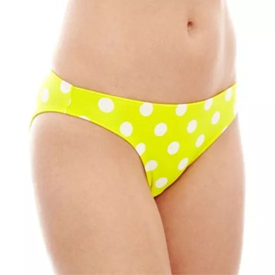 Arizona Polka Dot Hipster Swim Bottoms Surfboard Yellow Size L New