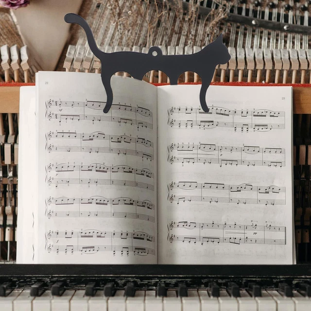 Music Book Clip Metal Cat Shape Page Holder For Sheet Music Stand, Pianos,Violin
