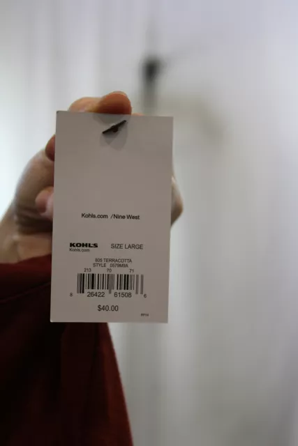 NWT NINE WEST Women's Brown Cinched Dress SZ-L $19.99 - PicClick