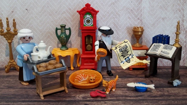 Playmobil époque Victorienne - Salon Avec Meubles Et Personnages - Vintage