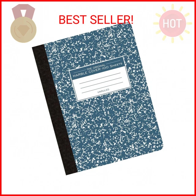 Roaring Spring Hard Cover Plain Unruled Composition Book, 9.75" x 7.5" 100 Sheet