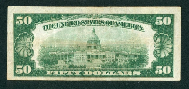 $50 1934 LGS LIME ((LIGHT GREEN SEAL)) Federal Reserve Note CURRENCY AUCTIONS 3