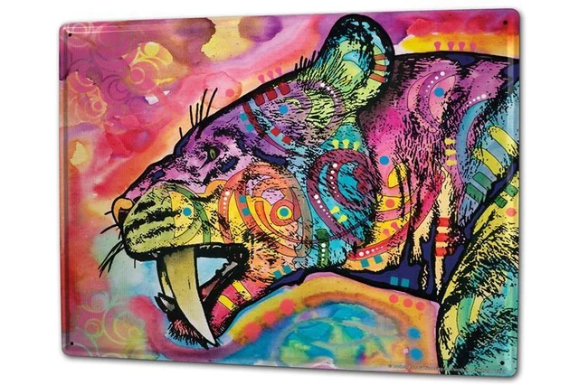 CREATCABIN Gatto Tigre Targa In Metallo Ciò Che Conta di Più È Come Ti Vedi Segno Ispiratore Poster In Ferro Vintage Placca Retro Murale Appeso Decorazione Artistica Da Parete per Casa Ufficio