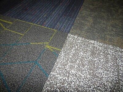 15 piezas de azulejo de la alfombra 24" X 24" total 60 S/F Multi-Color Coordinar Su Diseño.