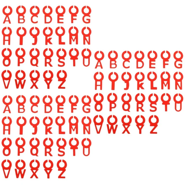 78 piezas Alfabeto Letras Vidrio Marcador Creativo Vino Identificador Silicona