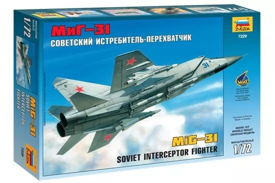 Zvezda 7229 - 1/72 Soviet Interceptor Fighter Mig-31 - Neu