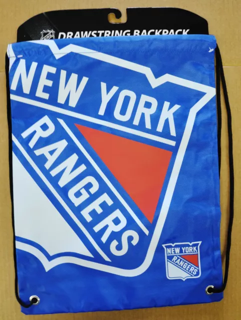 NY New York Rangers Back Pack/Sack Drawstring Bag/Tote NHL backpack BIG LOGO