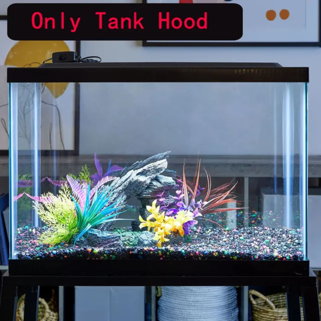 20 Gallon Fish Tank Hood Aquariums with LED Light Lightweight design Home Office