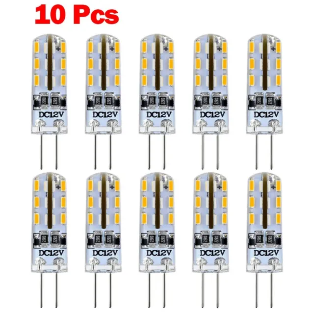 10x G4 LED Maïs Ampoule Lampe Stylo Base 12V Blanc Chaud 3W Remplacement Del