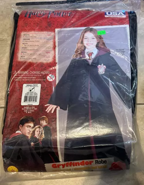 Harry Potter Gryffindor Robe Official Rubies Costume Set Unisex Youth Small NEW