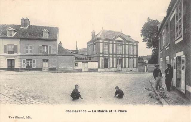 Cpa 91 Chamarande / Mairie / Place