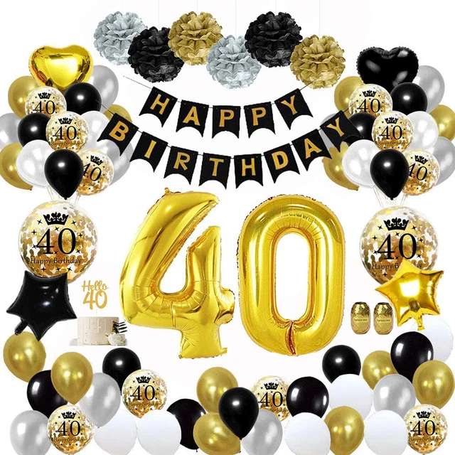 30 Décorations fête en Bleu Argenté,Deco Anniversaire 30 Ans Bannières de Joyeux Anniversaire Fête Porche Signe Bannière pour 30 Ans Décoration Homme Femme 270*40cm