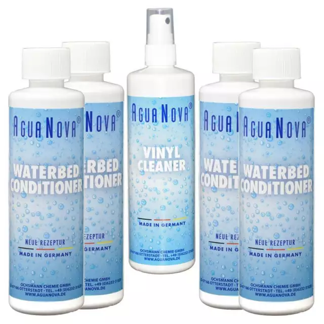 Wasserbett Conditioner Agua Nova 4x Konditionierer + 1x Vinylreiniger 250ml Dhl