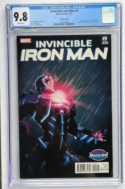 Invincible Iron Man 9 CGC 9.8 Turcotte Variant 1st Appearance Riri 2016