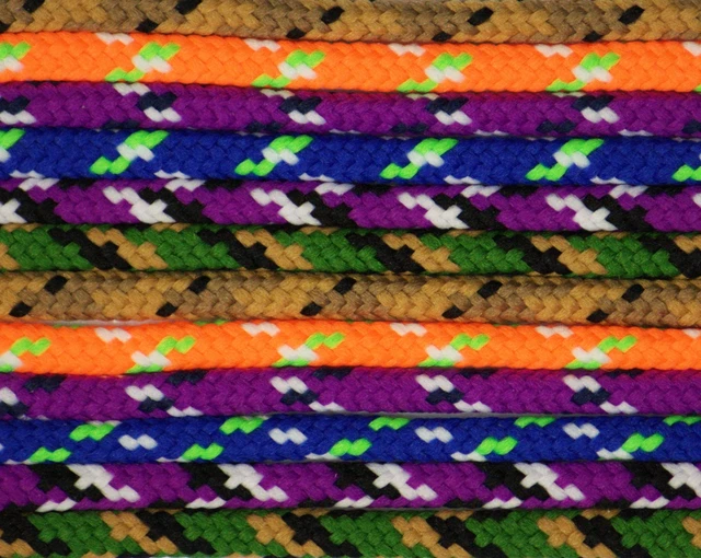 20m Paracord Flechtschnur 2,5mm grün/braun/schwarz MULTICOLOR Mantelschnur 3