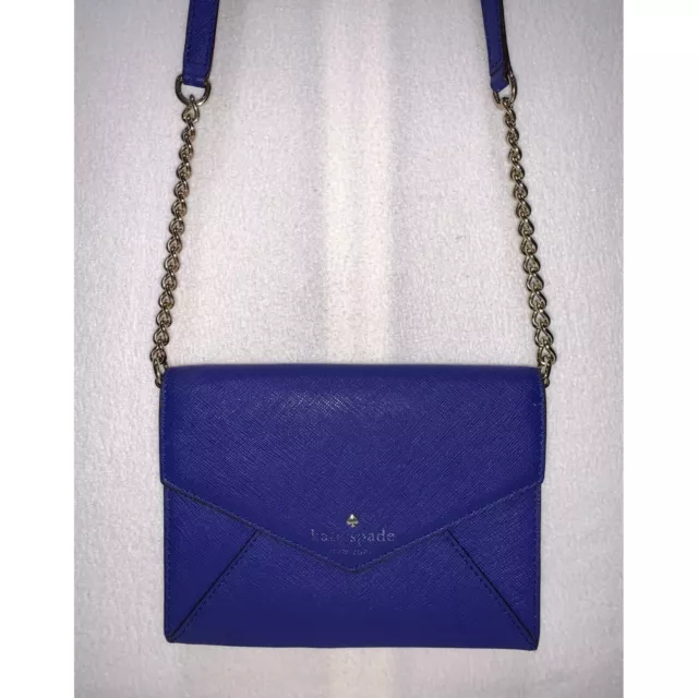 Kate Spade Cedar Street Monday Envelope Convertible Crossbody Bag Blue PWRU3541