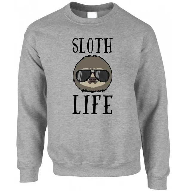 Sloth Life Jumper Joke Lazy Sleepy Cute Animal Pun Slogan Sweatshirt Sweater