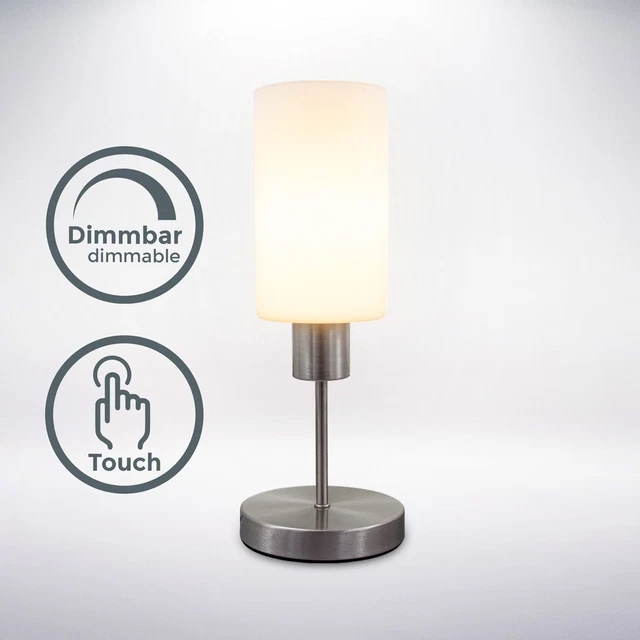 Lampe de table 160cm LED dimmable variateur tactile E27 lampe de chevet en verre