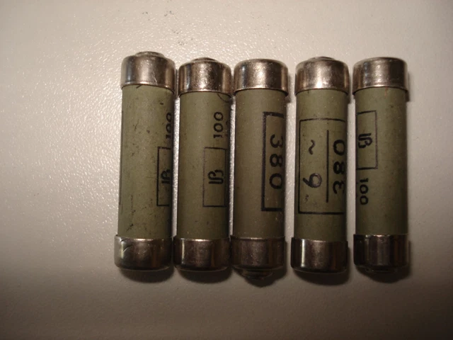 Lot De 5 Fusibles Ticino A Percuteur 6A 380V Neufs